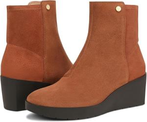 Женские ботильоны на танкетке Vionic Skylar - удобные ботинки и поддерживающая обувь для ходьбы с встроенной поддержкой свода стопы, Tan Suede/Stretch