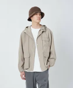 Парка из светлой ткани добби