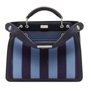 Футболка Peekaboo ISeeU из телячьей кожи с нейлоновыми лямками, кроссбоди, мини-сумка мужская синяя FENDI