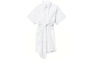 Женское белое платье с короткими рукавами Alexander Wang