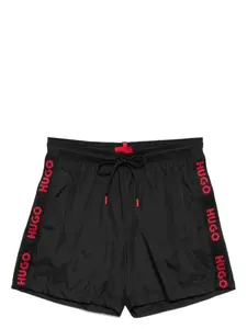 Плавки-шорты с логотипом HUGO, черный
