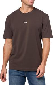 Мужская хлопковая футболка BOSS с логотипом на груди, стандартного кроя, Brown Rust