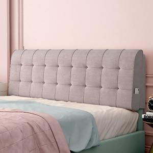 ZZYK Подушка для изголовья кровати прямоугольная однотонная розовая флисовая Pink1