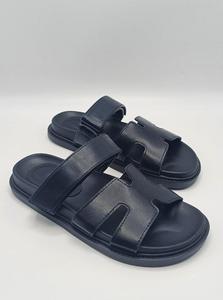 Плоские шлепанцы с липучкой Thalia H-образной формы Miss Diva, черный