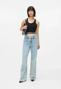 Свободные джинсы со средней посадкой и свободным кроем Karl Lagerfeld Jeans, Light Blue