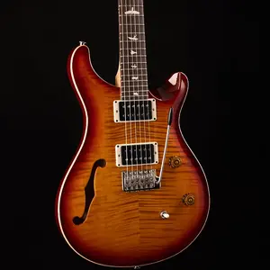 PRS CE 24 полупустотелый, темно-вишневый с солнечным градиентом 359