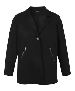 Пиджак с лацканами, длинными рукавами и застежкой на пуговицы. Via Appia Due, черный