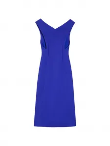 Платье миди с вырезами JIL SANDER, синий