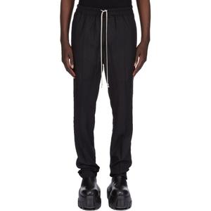 Брюки slim fit на шнурке RICK OWENS, черный