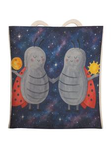 Сумка-шоппер с рисунком знака зодиака Близнецы (без S...) белого цвета Mr. & Mrs. Panda