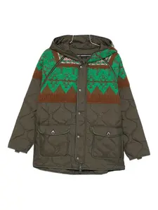 Стеганая парка скандинавской вязки Andersson Bell, зеленый