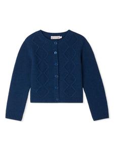 Bonpoint шерстяной кардиган Toscane фактурной вязки, синий