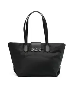 Сумка-Тоут с фирменным нейлоном размера M Karl Lagerfeld, черный