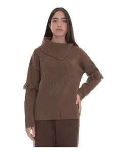 Пуловер Mastro со шнуровкой Weekend Max Mara, коричневый