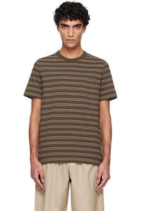 Полосатая футболка A.P.C., коричневый
