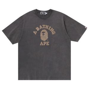 Футболка BAPE Overdye College Relaxed Fit Tee, Charcoal