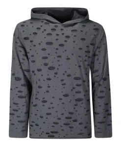 Многослойная хлопковая толстовка Acne Studios, черный