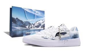 LINING Лининг Понтун Бутс Кушенинг Беланс Лайтвейт Лоу Топ Скеитборд Шуз Юникс Уайт Блю - Брайт Уайт Блю, Шоппинг Бэг, цвет Bright White Blue, Shopping Bag