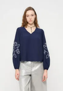Блузка вманья Vero Moda, Navy Blazer/Cloud Dancer