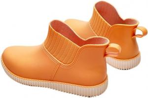 Женские резиновые сапоги водонепроницаемые ботильоны для сада и улицы Hhhchpm, Orange