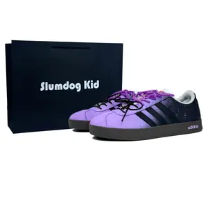 Adidas Neo VL Court 2.0 нескользящие амортизирующие износостойкие низкие кроссовки для скейтбординга унисекс black purple