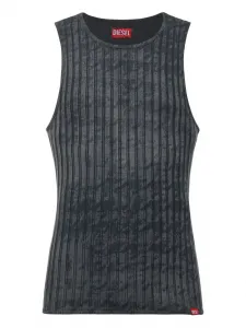 Трикотажная майка в рубчик Diesel, серый