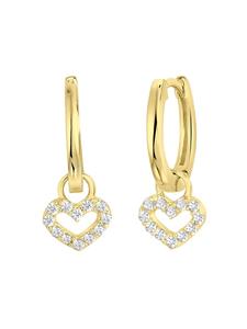 Lucardi Серьги в форме сердца из серебра 925 пробы