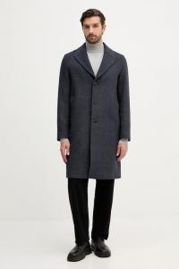 Пальто с шерстью Sisley, темно-синий