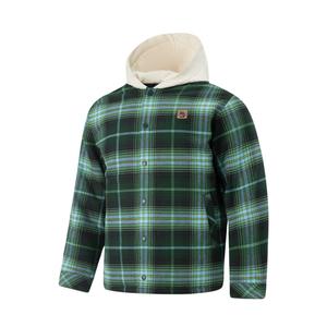 Мужская пуховая куртка из баскетбольной коллекции LiNing, vintage зеленый combination plaid