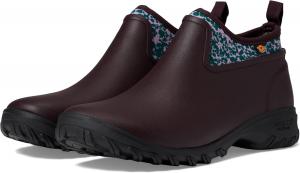 Женские ботинки BOGS Sauvie Chelsea с пятнистым узором, Burgundy Multi