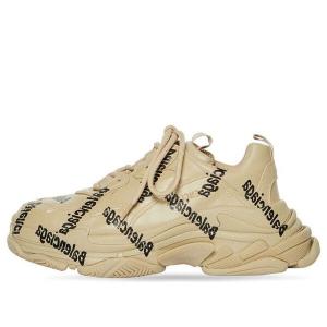 Кроссовки triple s logotype 'beige' Balenciaga, бежевый