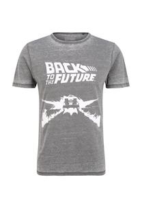 Футболка назад в будущее delorean в неподвластном времени дизайне Re:Covered, серый