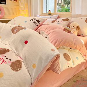 Disney Комплект постельного белья 4 предмета, размер 200x230 см, простыня, пододеяльник, 2 наволочки