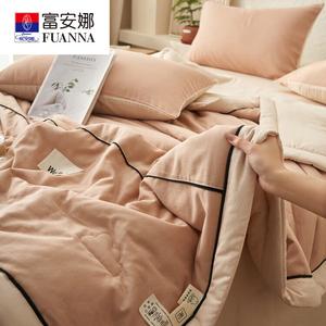 Fuanna Летнее одеяло 200х230 см, комплект из 4 предметов (одеяло, 2 наволочки, простыня на резинке 150 см), цвет Summer Seal - Cocoa Coffee Blend