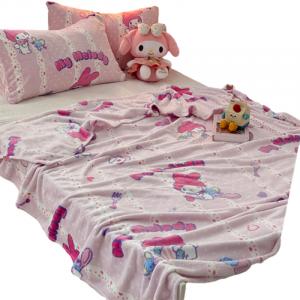 Пледы, пледы для дивана и флисовые одеяла Sanrio, Single Layer Blanket - Candy My Melody
