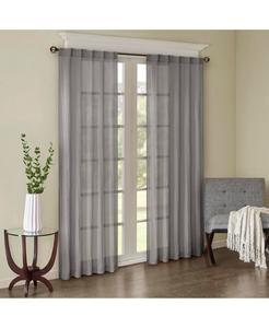 Комплект из двух однотонных штор Harper с эффектом мятой ткани, ширина 107 см, длина 213 см Madison Park, серый