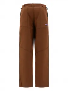 Брюки из хлопка со вставками Rayon Vert, коричневый