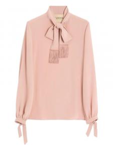 РУБАШКА ИЗ КИТАЙСКОГО КРЕПА Valentino Garavani, розовый