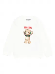 Свитшот Teddy Bear Moschino Kids, белый