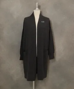 Длинный кардиган из 100% шерсти Studio Picone, цвет Gray(080)