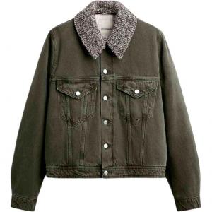 ZARA Нанушка Джинсовая куртка Мужская, Dark Khaki