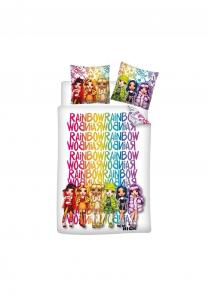 Комплект постельного белья поли-хлопок одеяло и наволочка 140x200 + 65x65 см Rainbow High, разноцветный