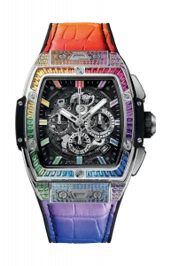 Часы spirit of big bang titanium rainbow 42 мм Hublot