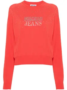 Джемпер с логотипом MOSCHINO JEANS, красный