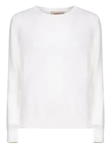 Ребристый свитер с круглым вырезом Blanca Vita, белый