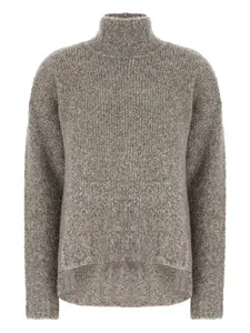 Текстурированный свитер с высоким воротом GIORGIO ARMANI