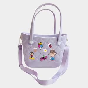 Модная силиконовая именная сумочка-шоппер FASHNZFAB, лавандовый