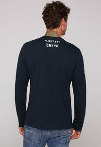 Топ с длинными рукавами MIT LABEL-APPLIKATIONEN Camp David, темно-синий