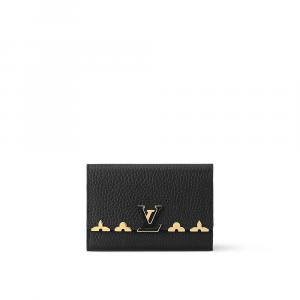 Компактный кошелек Capucines Louis Vuitton, черный
