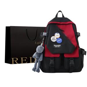 REDOO Нейлоновый рюкзак мужской черный белый серый красный, Red with Charm